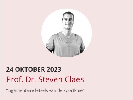 Ligamentaire letsels van de sportknie - Prof. Dr. Steven Claes